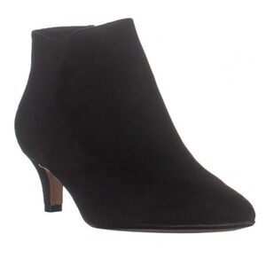 Clarks Linvale Sea Black Suede Kitten Heels Women’s Size 11